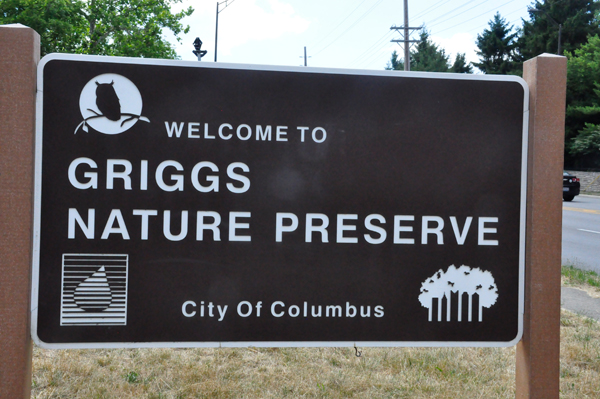 Welcome to Griggs Nature Preserve sign